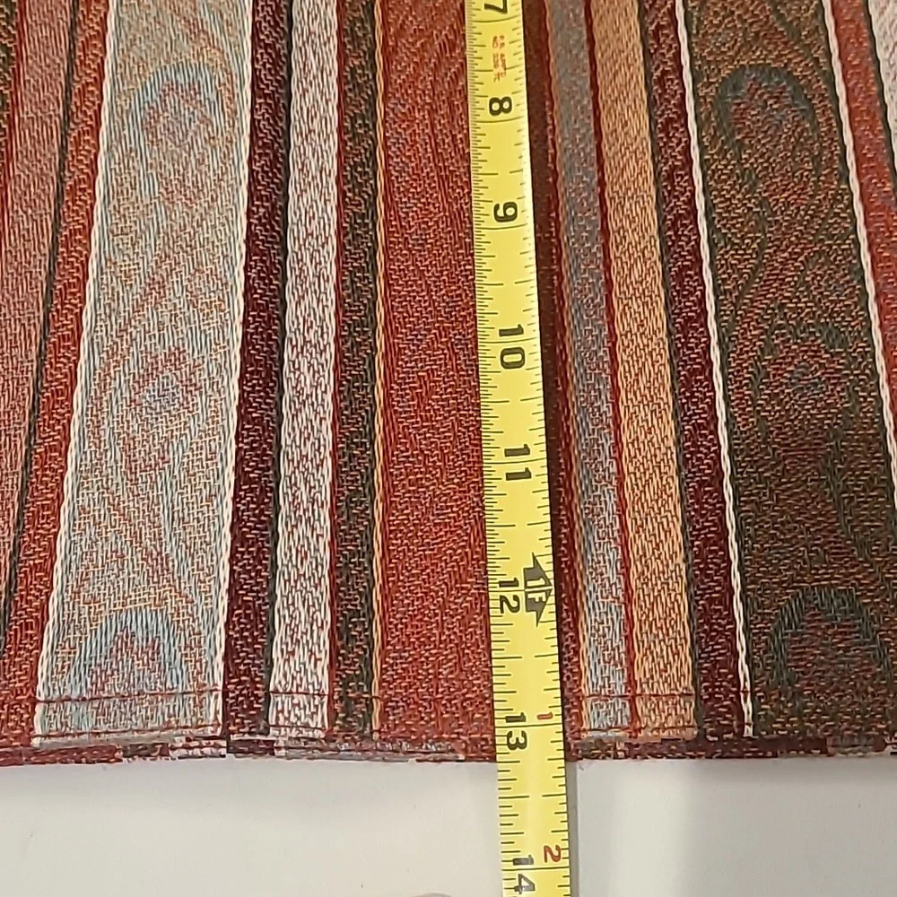 2 Fall Colored Striped Neutral Placemats